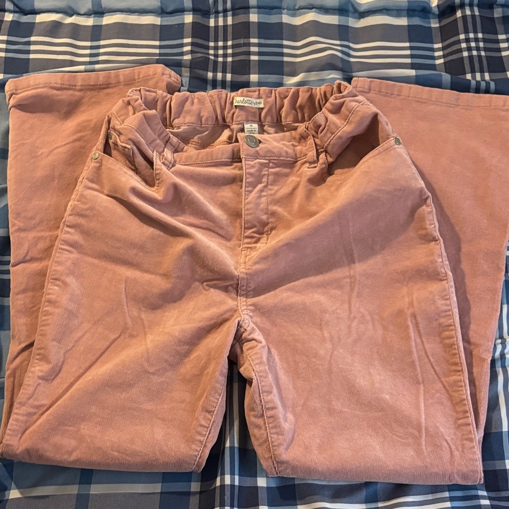 Charlotte Russe Dusty Pink Flare Corduroy Pants